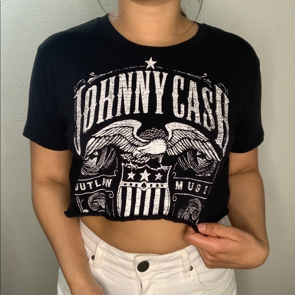 Johnny cash super cropped T and/or highwaist short